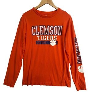 Knights Apparel Clemson Tigers Mens Orange Long Sleeve T-Shirt Size Medium NCAA